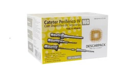 Cateter Periférico Iv Com Dispositivo De Segurança - 16g X 45 Mm - 100 Unid - Descarpack